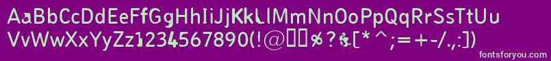 Pungen Font – Green Fonts on Purple Background