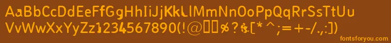 Pungen Font – Orange Fonts on Brown Background