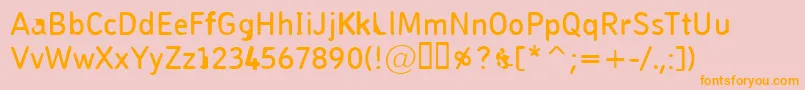 Pungen Font – Orange Fonts on Pink Background