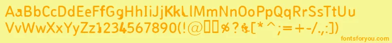 Pungen Font – Orange Fonts on Yellow Background