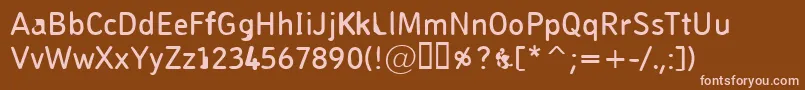 Pungen Font – Pink Fonts on Brown Background