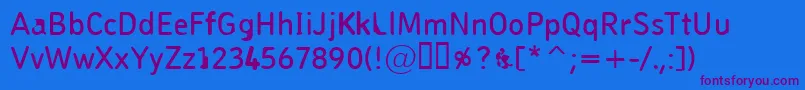 Pungen Font – Purple Fonts on Blue Background