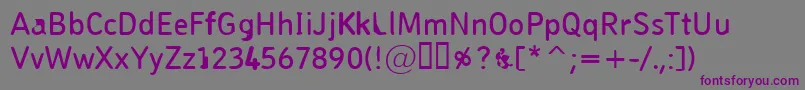 Pungen Font – Purple Fonts on Gray Background