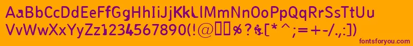 Pungen Font – Purple Fonts on Orange Background