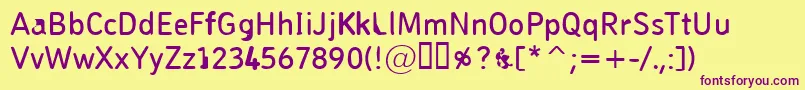 Pungen Font – Purple Fonts on Yellow Background