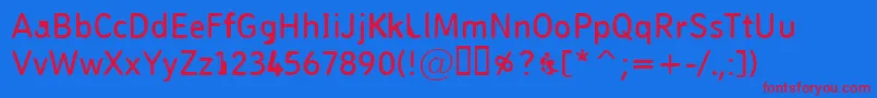 Pungen Font – Red Fonts on Blue Background