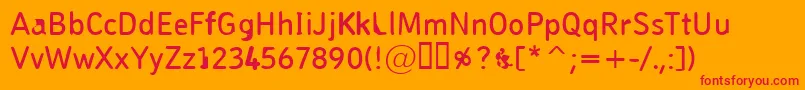 Pungen Font – Red Fonts on Orange Background