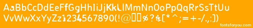 Pungen Font – White Fonts on Orange Background