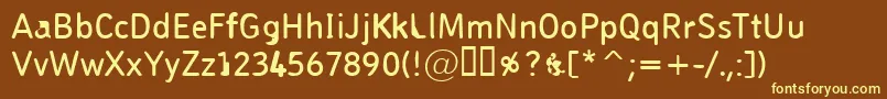 Pungen Font – Yellow Fonts on Brown Background