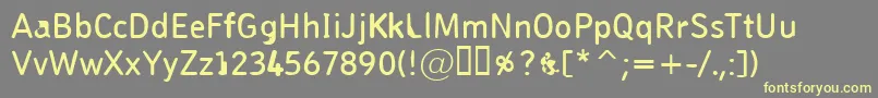 Pungen Font – Yellow Fonts on Gray Background