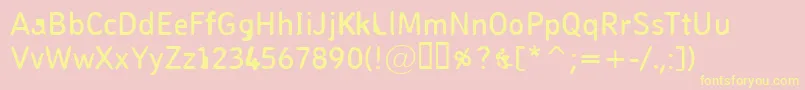 Pungen Font – Yellow Fonts on Pink Background