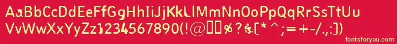 Czcionka Pungen – żółte czcionki na czerwonym tle