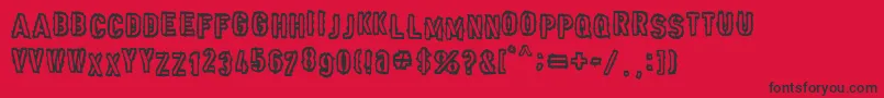 Punk Army Font – Black Fonts on Red Background