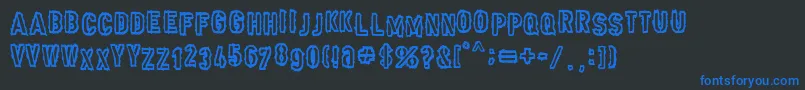 Punk Army Font – Blue Fonts on Black Background