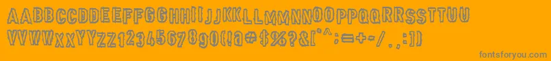 Punk Army Font – Gray Fonts on Orange Background