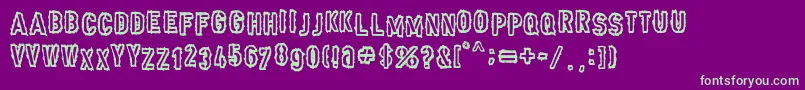 Punk Army Font – Green Fonts on Purple Background