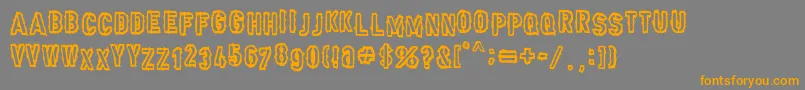 Punk Army Font – Orange Fonts on Gray Background