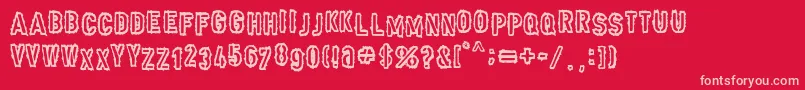 Punk Army Font – Pink Fonts on Red Background