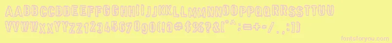 Punk Army Font – Pink Fonts on Yellow Background