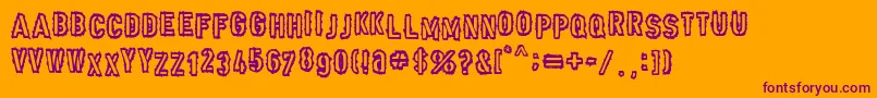 Punk Army Font – Purple Fonts on Orange Background