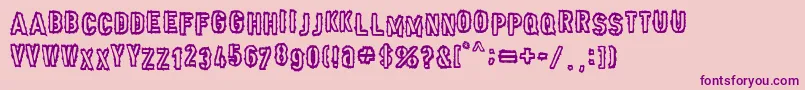 Punk Army Font – Purple Fonts on Pink Background
