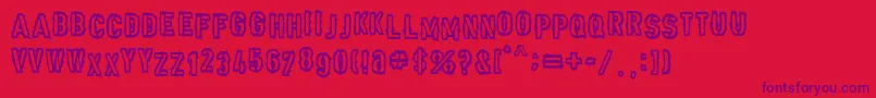 Punk Army Font – Purple Fonts on Red Background