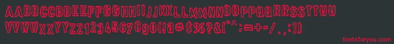 Punk Army Font – Red Fonts on Black Background
