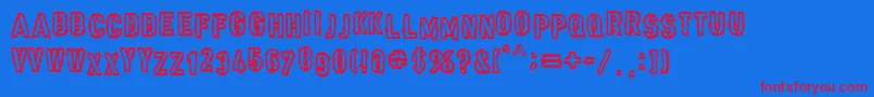 Punk Army Font – Red Fonts on Blue Background