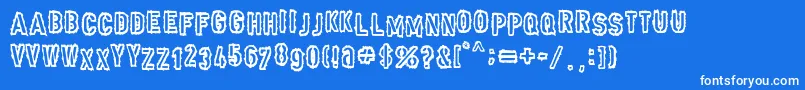 Punk Army Font – White Fonts on Blue Background