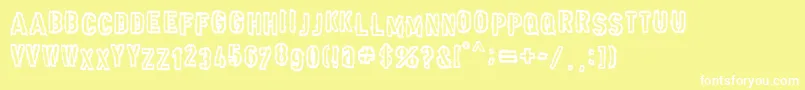 Punk Army Font – White Fonts on Yellow Background