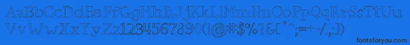 フォントCarpeDiem – 黒い文字の青い背景