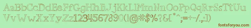 CarpeDiem Font – Brown Fonts on Green Background