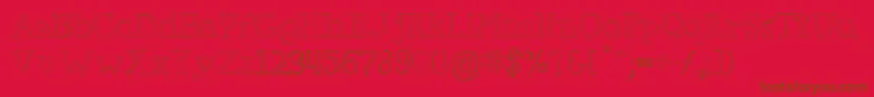 CarpeDiem-Schriftart – Braune Schriften auf rotem Hintergrund