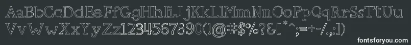 CarpeDiem-fontti – valkoiset fontit mustalla taustalla