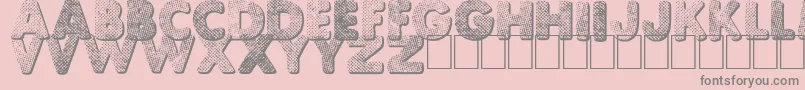 Punk Dots Font – Gray Fonts on Pink Background