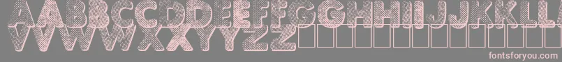 フォントPunk Dots – 灰色の背景にピンクのフォント