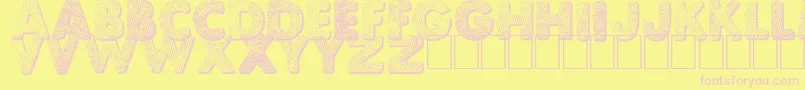 Punk Dots Font – Pink Fonts on Yellow Background