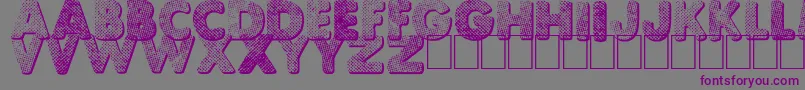 Punk Dots Font – Purple Fonts on Gray Background