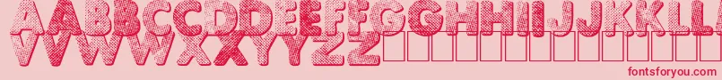 Punk Dots Font – Red Fonts on Pink Background