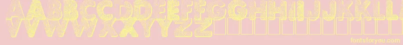 fuente Punk Dots – Fuentes Amarillas Sobre Fondo Rosa