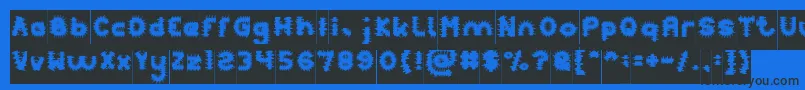 Czcionka PUNK Inverse – czarne czcionki na niebieskim tle