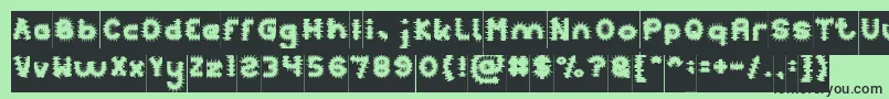 PUNK Inverse Font – Black Fonts on Green Background