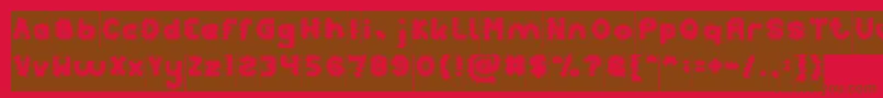 PUNK Inverse Font – Brown Fonts on Red Background