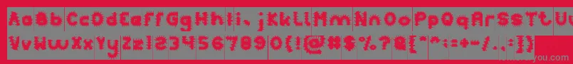Шрифт PUNK Inverse – серые шрифты на красном фоне