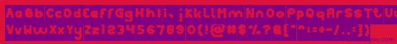 PUNK Inverse Font – Purple Fonts on Red Background