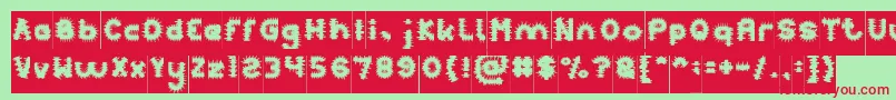 PUNK Inverse Font – Red Fonts on Green Background