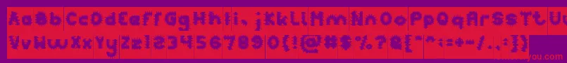 PUNK Inverse Font – Red Fonts on Purple Background