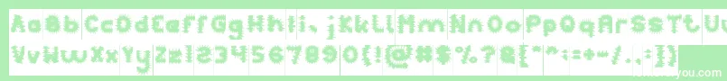 PUNK Inverse Font – White Fonts on Green Background