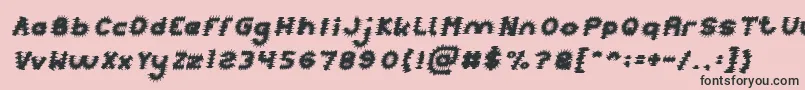 Шрифт PUNK Italic – чёрные шрифты на розовом фоне