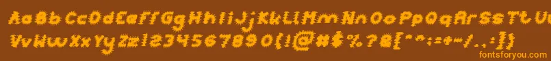 PUNK Italic Font – Orange Fonts on Brown Background